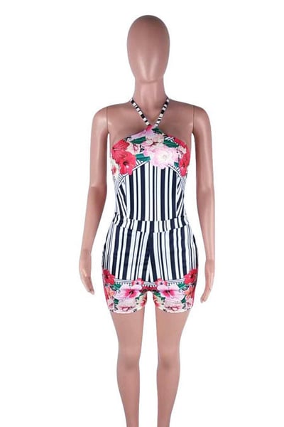 Image of Tight Striped Romper