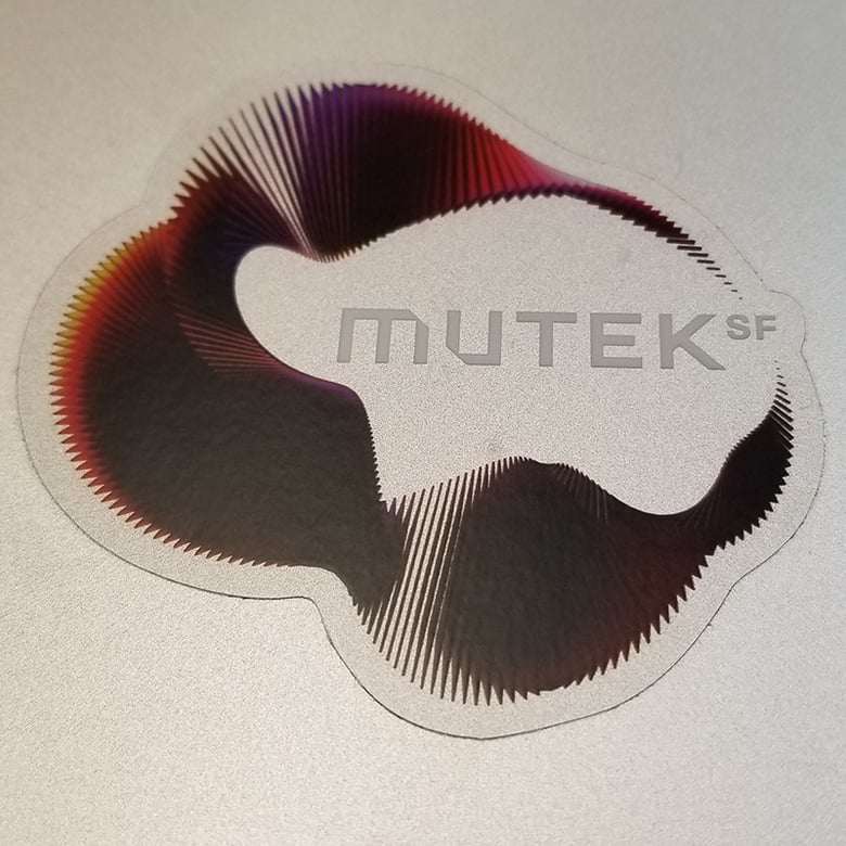 Image of MUTEK.SF Color/Clear Sticker (First Edition)