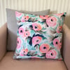 Spring floral Cushion with grey