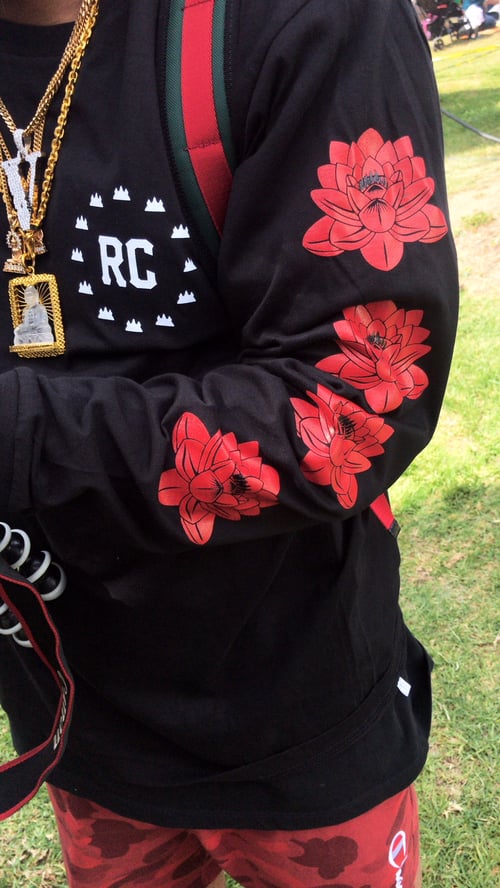 Image of Lotus Flower Long Sleeve Tee