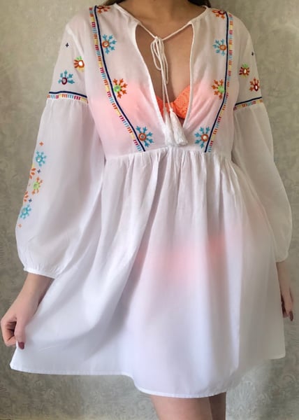 Image of Embroidered Boho White