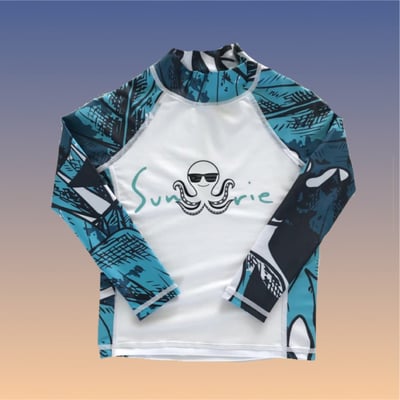 Image of Rash Guard Blue/Comic