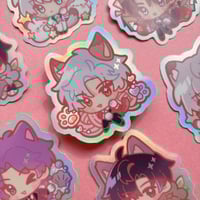 Image 2 of Love And Deepspace Holo Kitty Butler Stickers