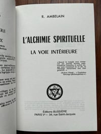 Image 4 of L’alchimie spirituelle de Robert Ambelain, éditions  Buissiere, 2000
