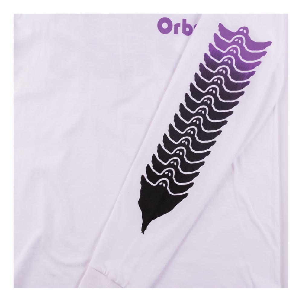 Image of Ghost Fade Long Sleeve Tee - White/Purple