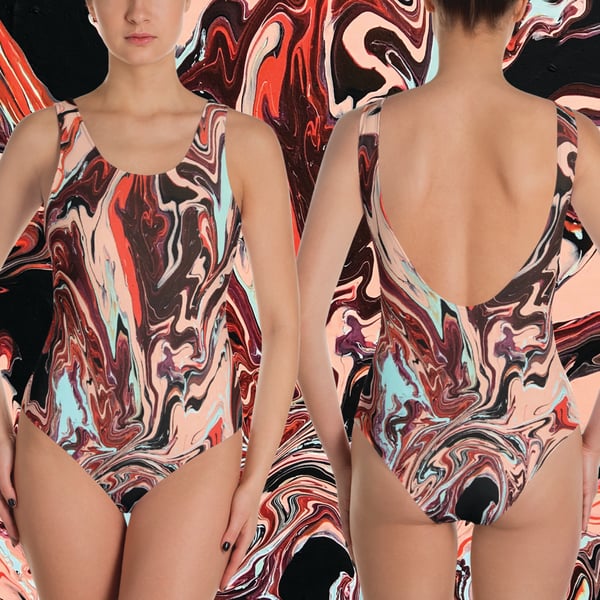 Image of "Shadows" One-Piece Swimsuit