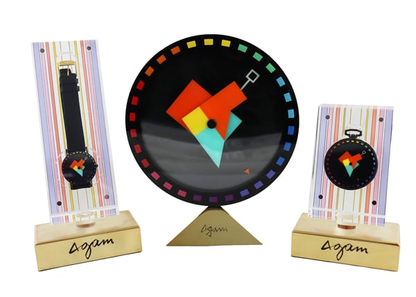 Image of Limited Edition Movado Timepiece Set Designed by Yaacov Agam: Multi-Dimension Series 125/250