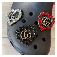 Image 2 of XL Heart charms to fit croc shoes