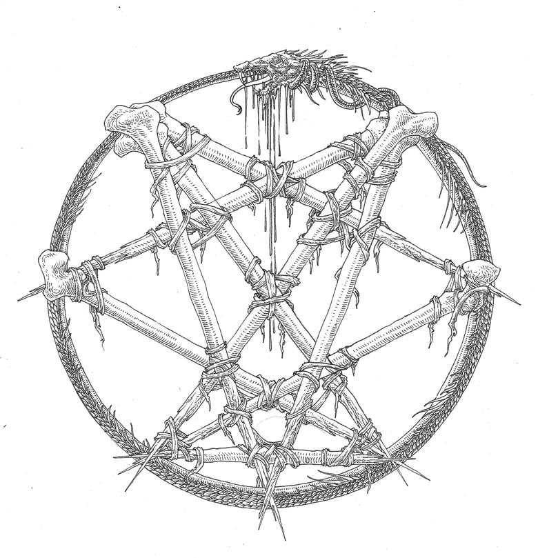 Image of SOLD - TYRANNOSORCERESS original artwork