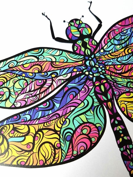 Image of Stained-glass Dragonfly