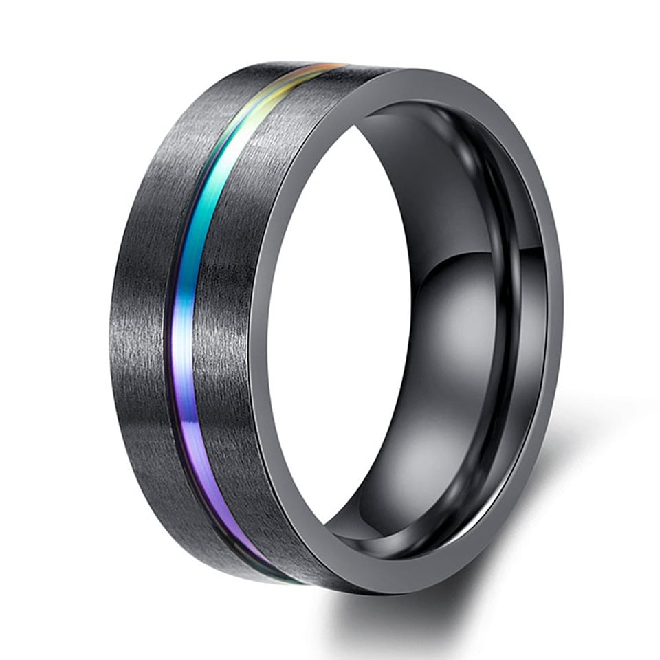 Image of rainbow stripe ring