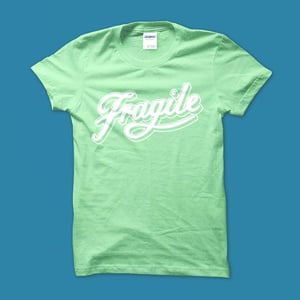 Image of LARGE Mint Green Fragile Script Tee