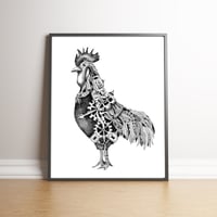 The Steampunk Rooster limited edition hand signed print