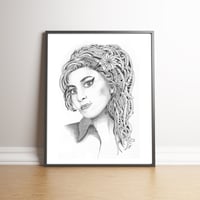 Amy Winehouse limited edition hand signed print