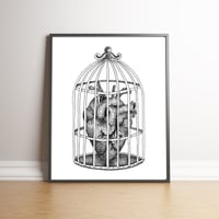 Caged Heart limited edition hand signed print