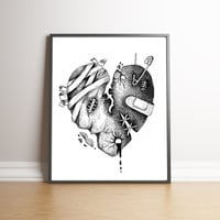 Broken Heart limited edition hand signed print