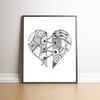 Patchwork Heart limited edition hand signed print