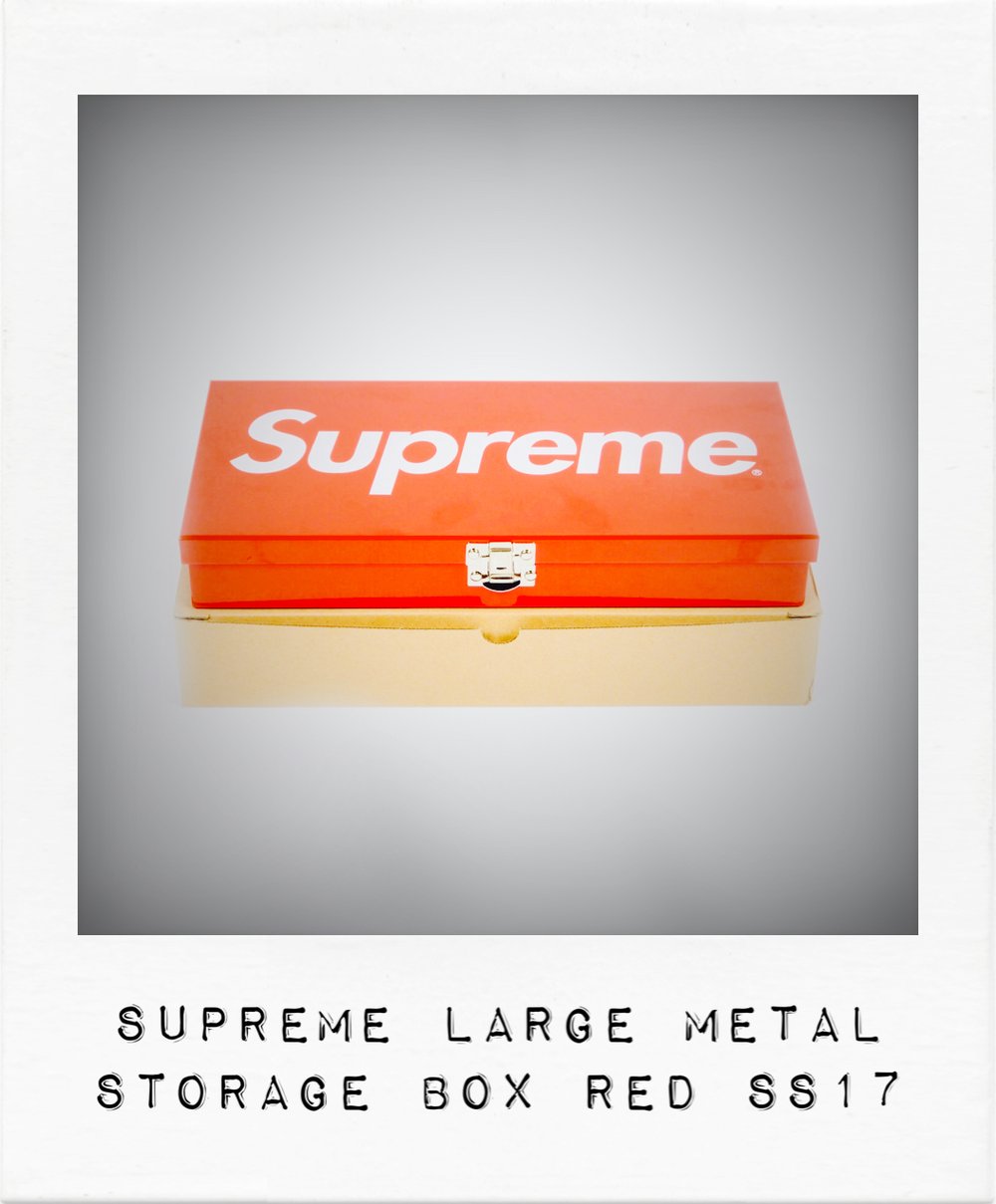 Image of SUPREME LARGE METAL STORAGE BOX RED SS17