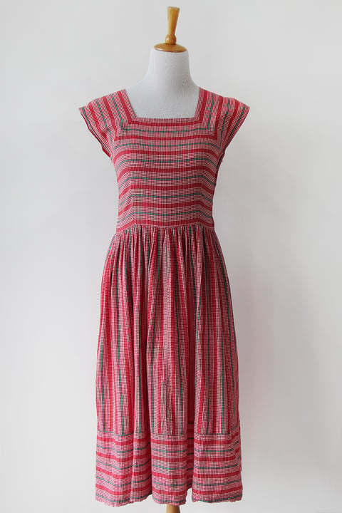 Image of SOLD Perfect Stripes Cotton Day Dress