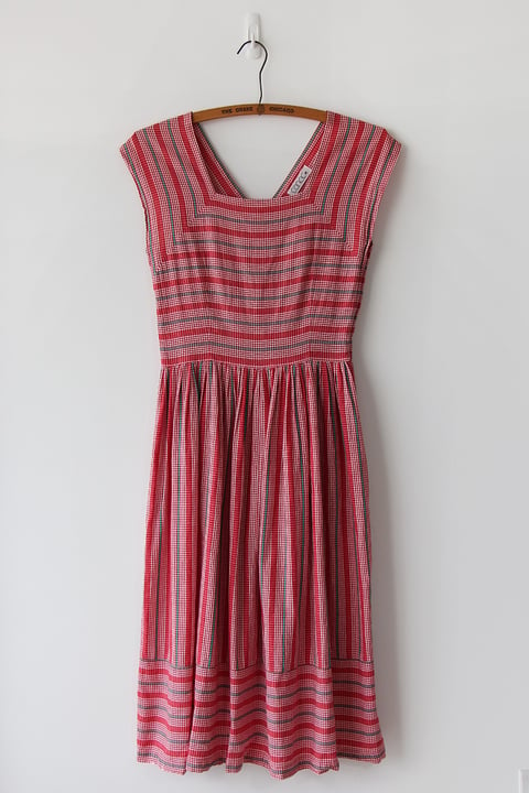 Image of SOLD Perfect Stripes Cotton Day Dress