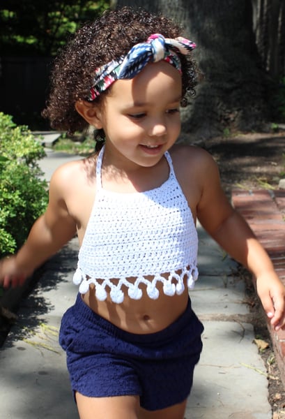 Image of Baby girl crochet crop top