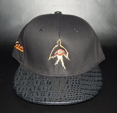 Image of Faux Crocodile Skin Brim StrapBack