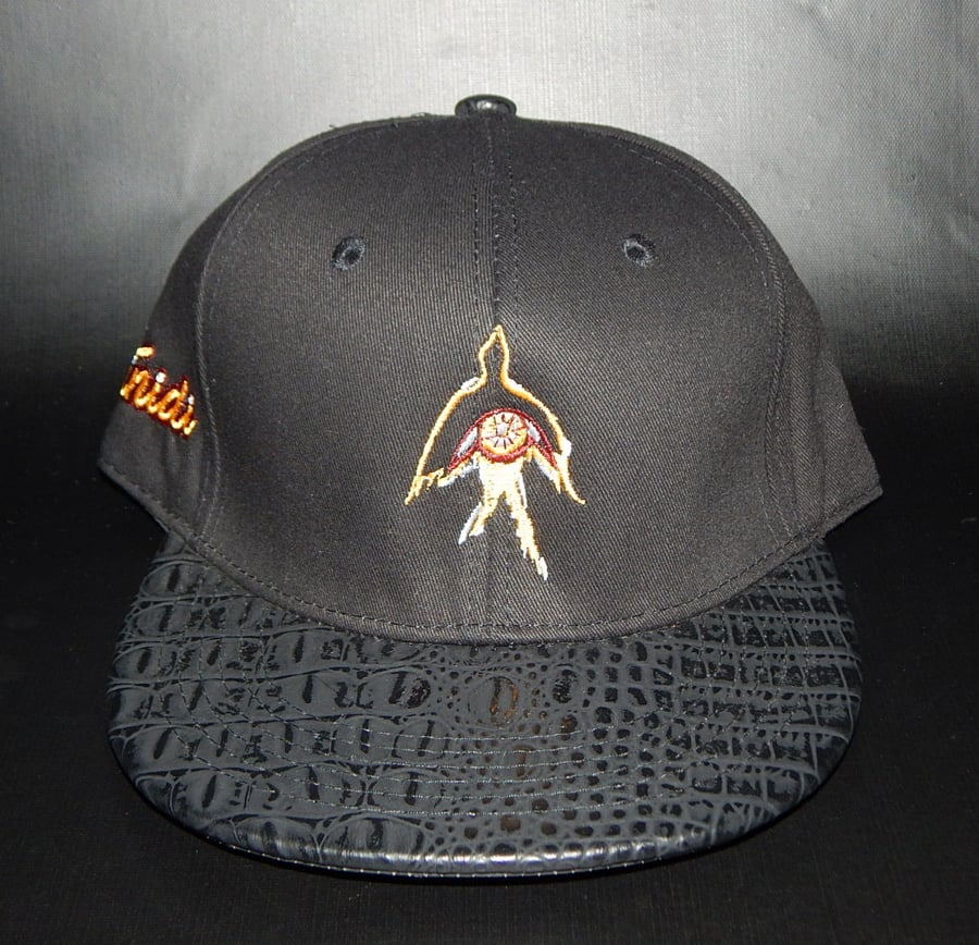 Image of Faux Crocodile Skin Brim StrapBack