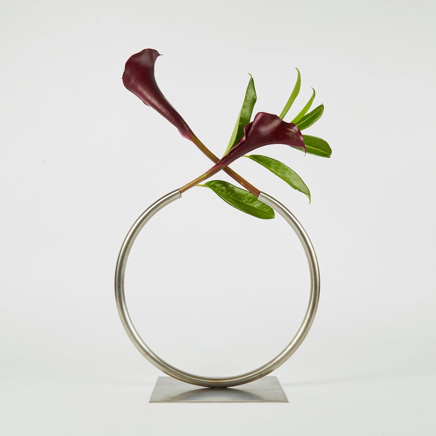 Image of Almost a Circle Vase - Stainless Steel, Large