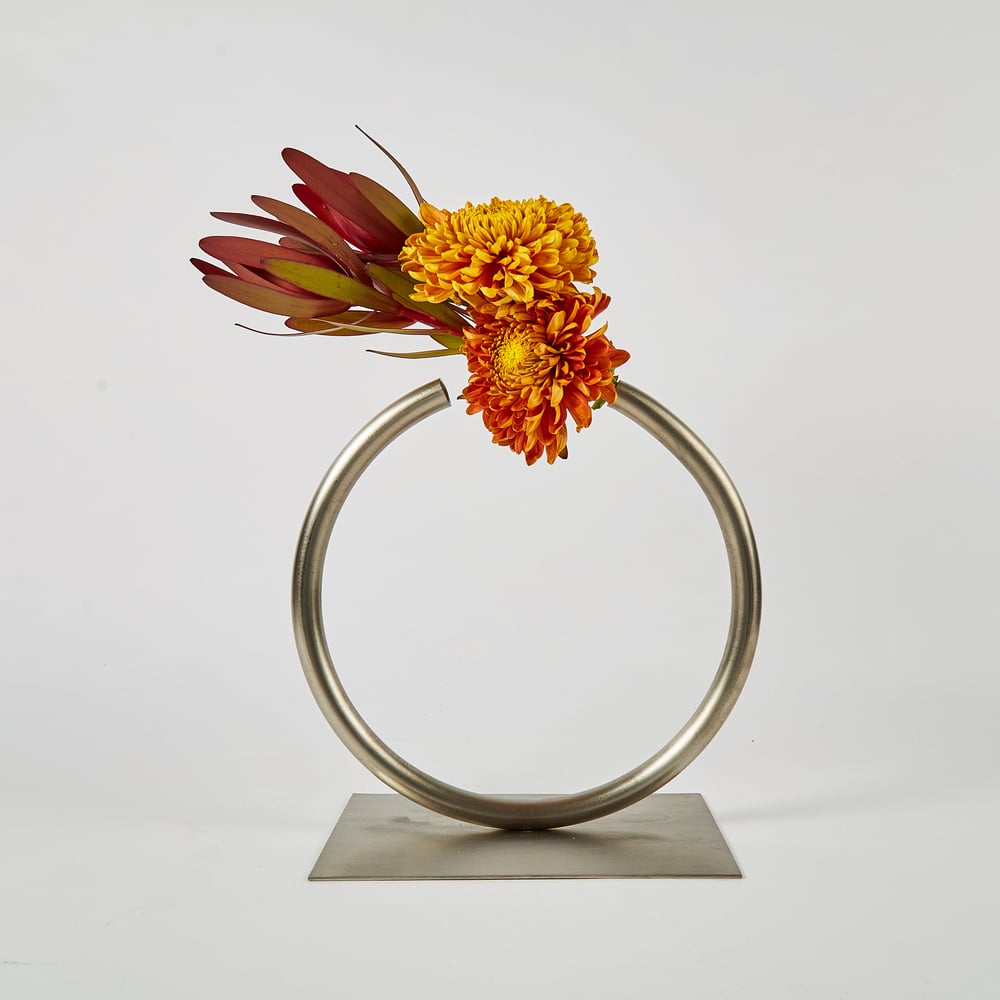 Image of Almost a Circle Vase - Stainless Steel, Medium