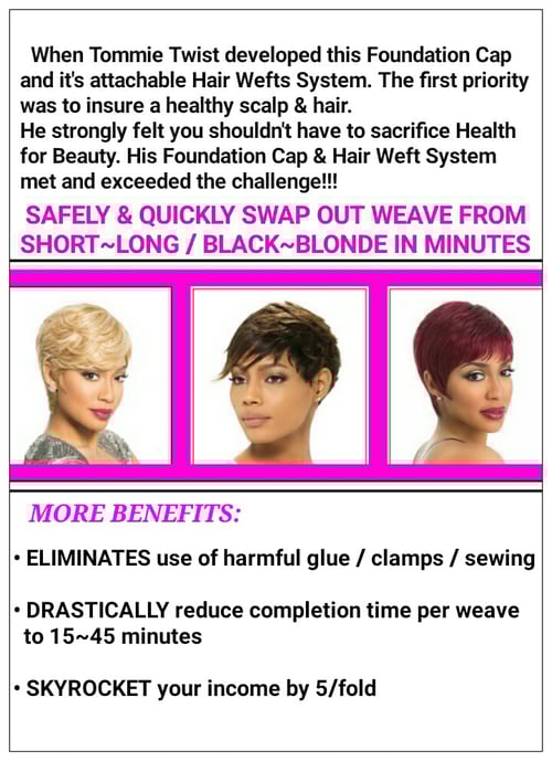 Image of "TT RAPID EXTENSION UNITS"-  27 PIECE: 1",2",3" HAIR LENGTHS / FOUNDATION CAP / CLOSURE