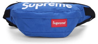 blue supreme waist bag