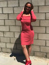 Plus Size Only - RED STRIPE DRESS