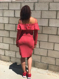Image 2 of Plus Size Only - RED STRIPE DRESS