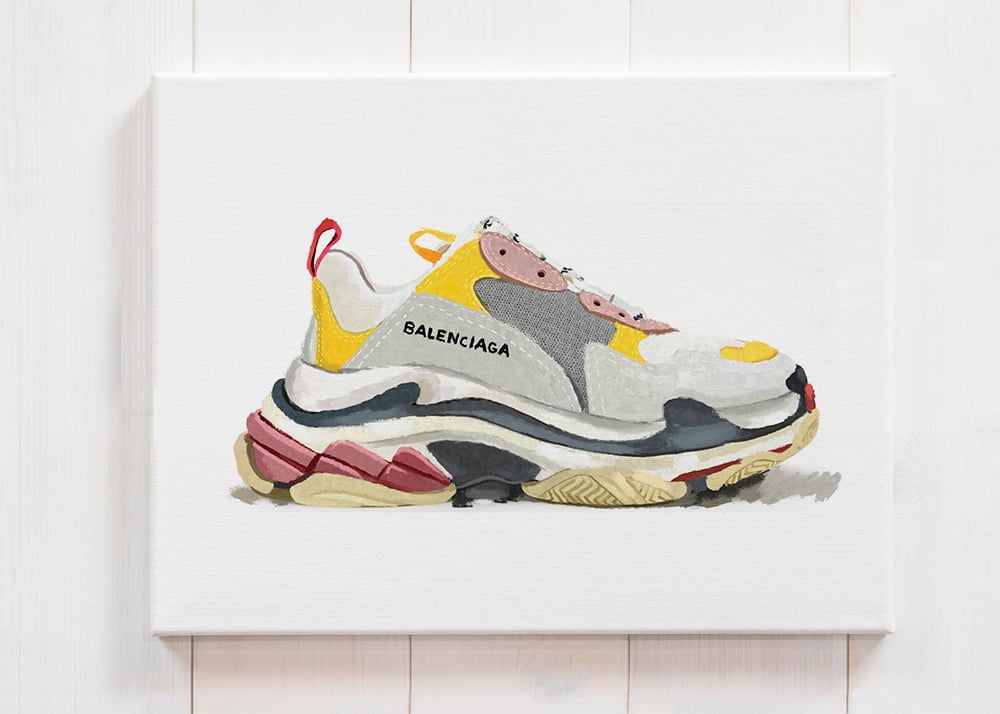 Image of Lienzo Triple S Balenciaga tamaño mediano