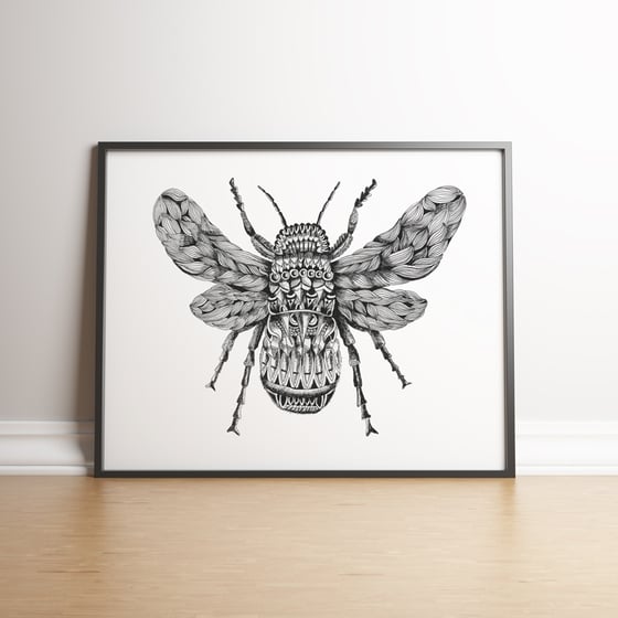 Image of Ornate Bee limited edition handsigned print