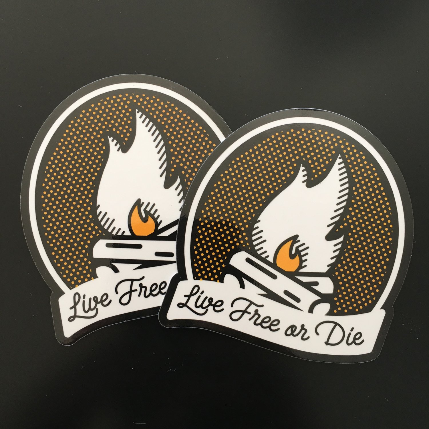 Image of Camp Fire Logo Stickers