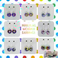 Image 1 of Pride Flag Moebius Earrings