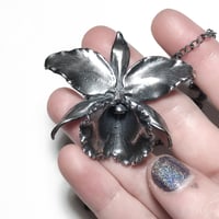 Image 5 of Cattleya pendant in sterling silver