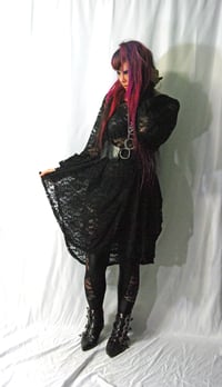 Image 1 of Lace Bishop Sleeves Dress