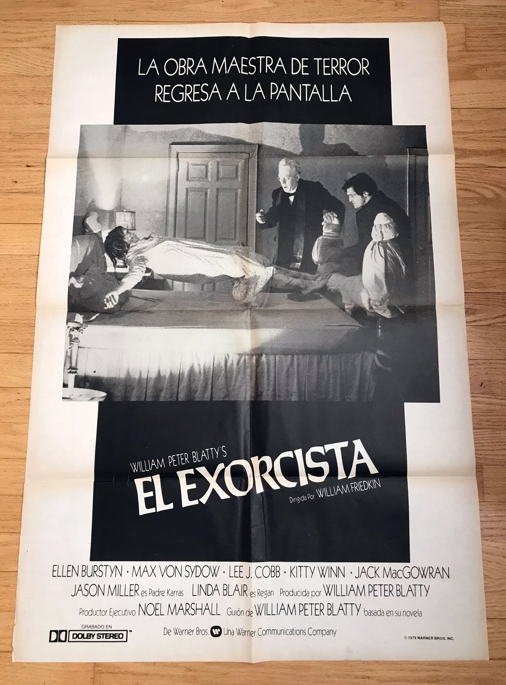 1974 Exorcist Argentinian Original 1979 Re Release One Sheet Movie Poster