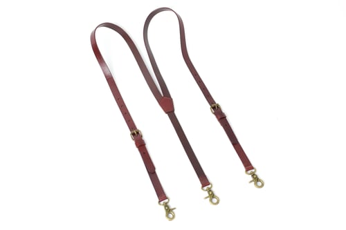 Image of Handmade Leather Suspenders for Men, Wedding Groomsmen Suspenders with Hook Clips 0192