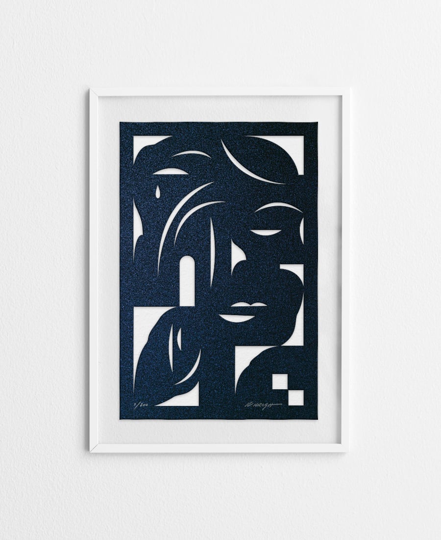 Image of Face Blue · Papercut 