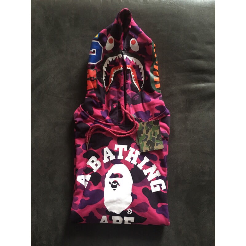 Purple cheap bape hoodie