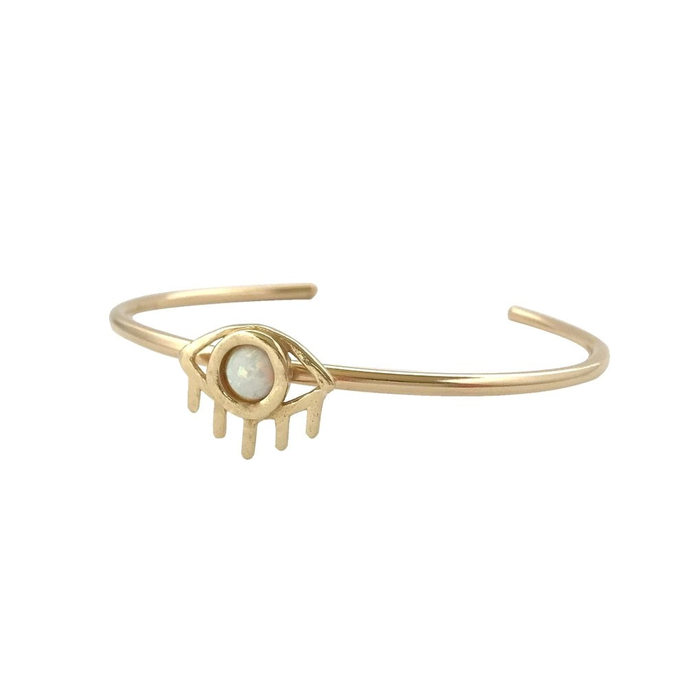 Image of Eye Cuff Bracelet with Opal