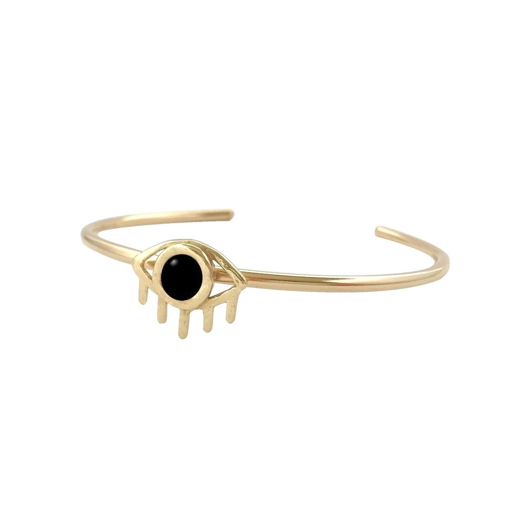 Image of Eye Cuff Bracelet with Black Onyx