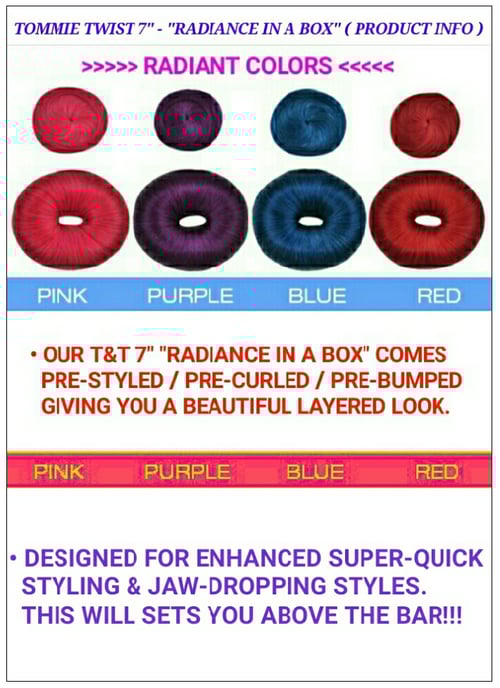 Image of RADIANCE IN A BOX / ATTACHABLE HAIR ROLLS & FOUNDATION CAP / FREE PART-CLOSURE