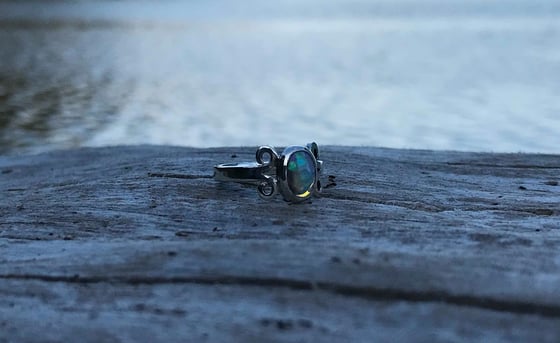 Image of Petite Crystal Opal Ring