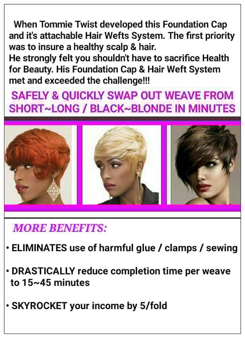 Image of "TT RAPID EXTENSION UNITS"-  28 PIECE: 4",5",6" HAIR LENGTHS / FOUNDATION CAP / CLOSURE