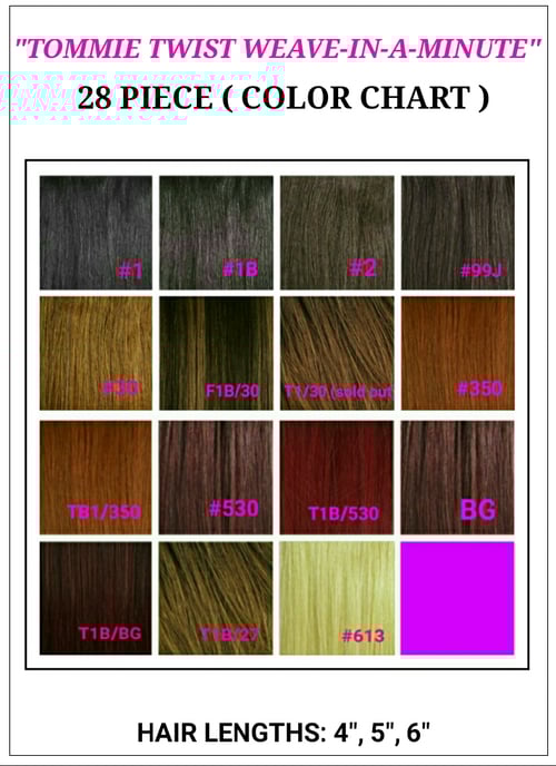 Image of "TT RAPID EXTENSION UNITS"-  28 PIECE: 4",5",6" HAIR LENGTHS / FOUNDATION CAP / CLOSURE