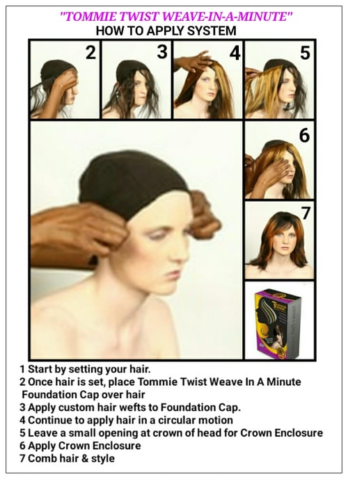 Image of "TT RAPID EXTENSION UNITS"-  28 PIECE: 4",5",6" HAIR LENGTHS / FOUNDATION CAP / CLOSURE